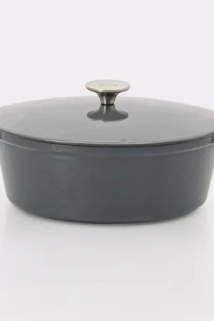 Cocotte 'Cocoon' ovale en fonte noire Livraison Express